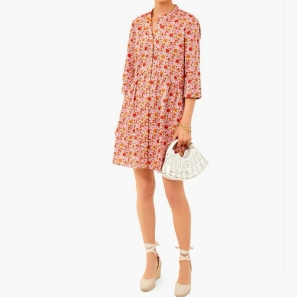 Tuckernuck Preppy Scarlet Sonata Royal Shirt Dress Size Large